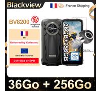Blackview BV8200 [Senza caricatore UE] Smartphone Resistente, 256GB, 6,5" 120Hz, 50MP, 8800mAh, IP68, NFC, GPS, Dual SIM Black