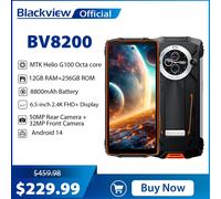 Blackview BV8200 Telefono robusto Display da 6,5" 2,4K 120Hz, MTK Helio G100 Smartphone Android 14,12GB 256GB 8800Ah NFC Cellulare 50MP Green