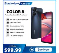 Blackview COLOR 8 Smartphone Android 13 Display da 6,75 pollici 90Hz 128GB/256GB 50MP Fotocamera posteriore 6000mAh Batteria 18W Ricarica rapida GPS Black