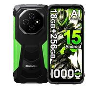 Blackview FORT 1 AI Rugged Smartphone,18GB+256GB/2TB,Batteria 10000mAh 4G Android 15 Telefono Indistruttibile,6.56''HD+90Hz,16MP+8MP AI Fotocamere Cellulare Antiurto, IP68/NFC/OTG/3 slot (Verde)