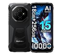 Blackview FORT 1 AI Rugged Smartphone,18GB+256GB/2TB,Batteria 10000mAh 4G Android 15 Telefono Indistruttibile,6.56''HD+90Hz,16MP+8MP AI Fotocamere Cellulare Antiurto, IP68/NFC/OTG/3 slot (Nero)