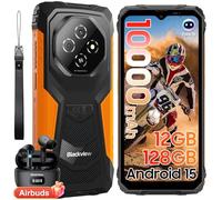 Blackview Fort 1 Rugged Smartphone, Batteria 10000mAh Telefono Indistruttibile, Android 15 Celluare Antiurto, 6.56''HD+, 12(4+8) GB+128GB/2TB TF, AI 16MP, IP68/NFC/OTG/Face ID/2 Anni Garanzia