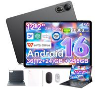 Blackview MEGA 12 5G Tablet Robusto, Display da 12,2 Pollici 2.4K 120Hz, Completamente Impermeabile IP69K, 36GB (12+24GB) RAM 256GB ROM, Batteria da 10000mAh, Ricarica Rapida 55W, Fotocamera da 50MP,