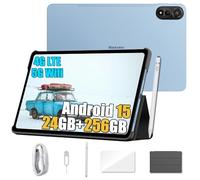 Blackview Mega 2 Android 15 Tablet 12 Pollici 2025, 24GB+256GB/2TB TF, Widevine L1, 2000x1200 FHD+, 9000mAh, 5G WiFi 4G LTE Tablet PC Mode, 16MP+8MP, OTG/GPS/Protettiva + Penna intelligente, Blu