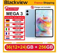Blackview Mega 3 [Senza caricabatterie UE] 36(12+24)GB+256GB Tablet 8800mAh 12,1" FHD 50MP+13MP Android 15 90Hz Dual SIM 4G 1080P IPS