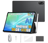 Blackview Mega 8 Android 15 Tablet da Gioco, 13 Pollici Tablet 2K FHD+, 36GB+512GB/2TB TF, Altoparlanti Quad-Box, 11000mAh, 5G WiFi 4G LTE, Octa-Core, 50MP, OTG/GPS/Cover + Penna intelligente, Nero