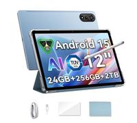 Blackview Mega2 Android 15 Tablet 12 Zoll, 36GB RAM+256GB ROM, 2K FHD Großes Display Gaming Tablet, Dual 4G LTE+5G WiFi,Octa Core T615, 9000 mAh Akuu, WideVine L1, Dual Kamera, Face ID, GPS