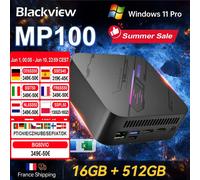 Blackview MP100 Mini PC 7430U 16GB DDR4 512GB SSD WiFi 6 Windows 11 Pro AMD Mini computer a 6 core e 12 thread BT5.2