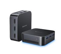 Blackview MP80 Mini PC Intel 12th N95 (fino a 3,4 GHz), 16GB LPDDR5 512GB M.2 SSD Mini Computer, Supporta Doppia LAN, 3 * HDMI, USB 3.0, WiFi 2.4/5G, 4K UHD, per ufficio/Affari/Casa