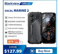 Blackview OSCAL Marine 2 Smartphone robusto AI, display HD+ da 6,56", Unisoc T615, 24(8+16)GB 256GB, 11000mAh, telefono Android 15 NFC Orange
