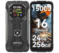 Blackview ROCK 1 Android 16 Rugged Smartphone 15000mAh,Telefono Indistruttibile per Esploratori e Outdoor, Doppio Schermo,24GB+256GB,Fotocamera Notturna 20MP, 490g/NFC/3 Anni di Garanzia