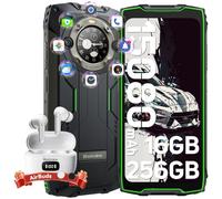 Blackview Rugged Smartphone BV9300Pro con Secondario Schermo, 15080mAh/33W, 16GB+256GB(2TB TF), Helio G99, 6.7'' FHD+/120Hz, 64MP+32MP, Android 13, NFC, Fingerprint, Face ID, Torcia Elettrica da 100LM