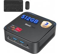 Blackview 2026 MP50 Mini PC con tastiera e mouse inclusi, AMD Ryzen, Grafica Radeon Vega 8, 16GB RAM 512GB SSD, Win 11 Pro Mini Desktop PC, Dual WiFi, BT 4.2, 4K@60Hz, Per Lavorare e Giocare