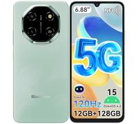 Blackview Shark 6 Smartphone 5G, Telefono Cellulare 6.88'' HD 120Hz, Android 15, Unisoc T8100, 12GB+128GB/2TB TF, 5000mAh, 16MP+8MP, 5G Dual SIM/OTG/NFC/Face ID/Fingerprint