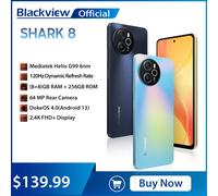 Blackview SHARK 8 Smartphone Android13 G99 Telefono cellulare 6.78'' 120Hz 2.4K Display 16 (8+8) GB RAM 256 GB ROM 64 MP Fotocamere Telefoni Galaxy Blue