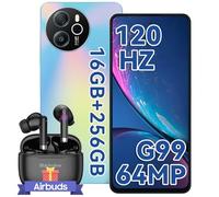 Blackview Shark8 Smartphone, 16GB RAM+256GB ROM/2TB-TF, MediaTek Helio G99, 6.78'' FHD+/120Hz, 64MP+13MP, 5000mAh/33W, 4G Dual SIM Telefono, NFC/Face ID/Fingerprint/OTG/3 Slot/3.5mm Jack