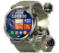 Blackview Smartwatch Uomo, Orologio Intelligente Fitness con Chiamate Bluetooth,1.45" Militari Smart Watch Tracker 100+ Modalità Sportive per Cardiofrequenzimetro,SpO2, Torcia,Bussola per Android iOS