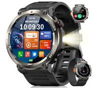 Blackview Smartwatch Uomo, Orologio Intelligente Fitness con Chiamate Bluetooth,1.45" Militari Smart Watch Tracker 100+ Modalità Sportive per Cardiofrequenzimetro,SpO2, Torcia,Bussola per Android iOS