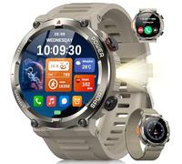 Blackview Smartwatch Uomo, Orologio Intelligente Fitness con Chiamate Bluetooth,1.45" Militari Smart Watch Tracker 100+ Modalità Sportive per Cardiofrequenzimetro,SpO2, Torcia,Bussola per Android iOS