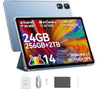 Blackview Tab 16 Pro Tablet 11 Pollici Android 14 24GB RAM+256GB ROM (2TB TF), 4G LTE + 5G WiFi Gemini AI, 1920 * 1200 120hz Display, T606 Octa-Core CPU, Widevine L1 Penna e Custodia Incluse