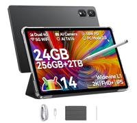 Blackview Tab 16 Pro Tablet 11 Pollici Android 14 24GB RAM+256GB ROM (2TB TF), 4G LTE + 5G WiFi Gemini AI, 1920 * 1200 120hz Display, T606 Octa-Core CPU, Widevine L1 Penna e Custodia Incluse