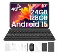 Blackview Tab 60 Pro Tablet Android 15 de 10 Pulgadas 4G LTE Kit con Teclado 8GB RAM + 16GB Virtual Expandible Hasta 2TB Doble SIM Octa-Core Batería 7700mAh Widevine L1 WiFi 5GHz GPS Face ID
