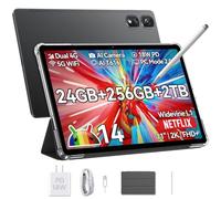 Blackview Tab16Pro Tablet 11 Pollici, 24(8+16) GB RAM 256GB ROM(TF 2TB) Tablet Android 14 with Pen and Case, Octa Core T616, Doppia SIM 4G LTE + 5G Wi-Fi, 13MP+8MP/2K/Widevine L1/7700mAh/GPS/2025