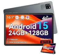 Blackview Tab60 Pro Android 15 Tablet 10 pollici, 24 GB (8 GB + 16 GB di estensione), RAM + 128 GB ROM (2 TB TF), Dual 4G LTE, Octa Core PC, 7700 mAh, Widevine L1 HD, display 5G WiFi, Face ID, GPS