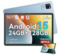 Blackview Tab60 Pro Tablet 10 Pollici (2025) Tablet Android 15, 24GB+128GB (TF 2TB), 5G Wi-Fi + 4G LTE, Octa Core T606, Batteria 7700mAh, Widevine L1/GMS/GPS/AI Camera, Tablet Pc con Custodia