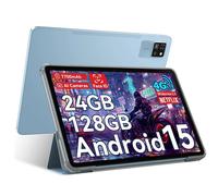 Blackview Tab60 Pro Tablet Android 15 da 10 pollici, 24 GB (8+16) RAM 128 GB (+2 TB TF) ROM, doppia SIM 4G LTE, batteria 7700 mAh, Widevine L1