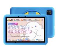 Blackview TabA6Kids Tablet Android 14, 12GB RAM+128GB ROM(1TB TF), 10 Pollici Tablet, Wifi 6, Widevine L1, 5100mAh, Modalità Schermo Diviso, Controlli Parentali, 5MP+8MP, Spazio Google, Blue