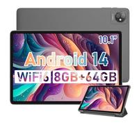Blackview Tablet 10 pollici Android 14, 8GB+64 GB di memoria interno, supporto TF fino a 1 TB, WiFi 6, Tablet PC con display HD+,Processore a quad-core,Gemini,Fonte audio 3.5 mm/GMS/Widevine L1