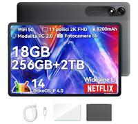 Blackview Tab9WiFi Tablet 11 Pollici 2.4k FHD+, 18GB RAM + 256GB ROM(TF 2TB), Android 14 Tablet con Chip Octa-Core, Gemini AI 2.0/8200 mAh/5G WiFi/Widevine L1/Sblocco Facciale/BT5.0/13MP