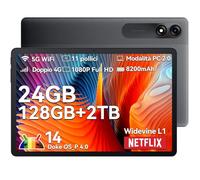 Blackview Tablet 11 Pollici Tab90, Tablet Android 14 24GB RAM+128GB ROM, Doppia 4G LTE+5G WiFi Tablet Gaming, 8200mAh, Widevine L1,Gemini AI, 13MP+8MP, 2 Smart-K Speaker, Face ID, OTG Octa Core Tablet