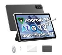 Blackview Tablet 12 Pollici Mega2 Tablet Android 15 36GB RAM 256GB ROM(TF 2TB) 2K FHD IPS Display, 4G LTE + 5G WiFi, 9000mAh, Octa Core T615, 16MP+8MP/Widevine L1/Face ID/GPS Con Custodia & Penne