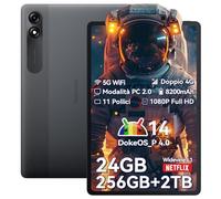 Blackview Tablet Android 14 Tab 90, 11 Pollici Offerte 4G LTE 5G WiFi, 24GB RAM 128GB ROM, Tablet Gaming, Batteria grande 8200mAh, Widevine L1, 13MP+8MP, Octa Core Doke OS_P 4.0 PC Mode Tablet