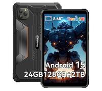 Blackview Tablet Rugged 8.68 Pollici Android 15 Active 5 Rugged Tablet PC 24 GB(8+16Expansion) RAM 128 GB ROM/2 TB TF GeminiAI/Dual 4G SIM/IPS 90 Hz/AI Camera/NFC/Face ID/GPS/IP68&IP69K&MIL-STD-810H