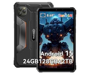 Blackview Tablet Rugged 8.68 Pollici Android 15 Active 5 Rugged Tablet PC 24 GB(8+16Expansion) RAM 128 GB ROM/2 TB TF GeminiAI/Dual 4G SIM/IPS 90 Hz/AI Camera/NFC/Face ID/GPS/IP68&IP69K&MIL-STD-810H