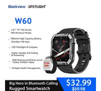 Blackview W60 2024 nuovo Smartwatch 2.01 ''HD Display TFT robusto Smart Watch per esterni con illuminazione di emergenza chiamate Bluetooth