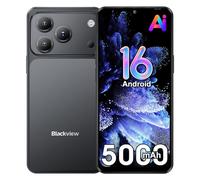 Blackview Wave 7C Android 16 Smartphone sbloccato con IA, 6.56" HD+, 16GB+64GB/1TB TF Telefono Cellular, 5000mAh, 32MP+13MP, 4G Dual SIM, WiFi 5/Face ID/GPS/OTG/FM/Custodia inclusa, Nero