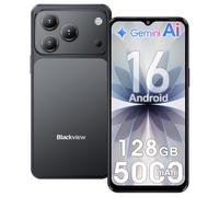 Blackview Wave 7C Smartphone sbloccato con AI, Android 16, Display 6.56" HD+, 16GB+128GB/1TB Telefono Cellular, Batteria 5000mAh, 32MP+13MP, 4G Dual SIM, WiFi 5, Face ID, GPS, OTG, Nero