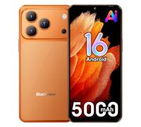 Blackview Wave 7C Smartphone sbloccato con AI, Android 16, Display 6.56" HD+, 16GB+64GB/1TB Telefono Cellular, Batteria 5000mAh, 32MP+13MP, 4G Dual SIM, WiFi 5, OTG, GPS, Face ID, Arancione