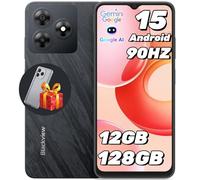 Blackview WAVE 8 Android 15 Smartphone, 12GB+128GB/2TB, 6.56" HD+Schermo/90Hz, 5000mAh/10W, Octa-Core, 13MP+8MP Telefono Cellulari, Cover Inclusa, Fingerprint/4G Dual SIM/GPS/Tipo-C/3.5mm Jack