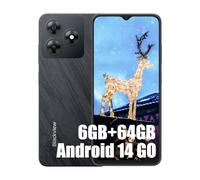 Blackview WAVE 8C Android 14 Smartphone, 6GB+64GB+2TB SD, 6.56" HD+Schermo, Octa-Core, 4700mAh 10W, 13MP+8MP, Dual SIM 4G Telefono Cellulari, Face ID, GPS, Tipo-C, 3.5mm Jack, Cover Inclusa, Nero