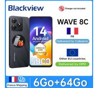 BLACKVIEW WAVE 8C [Senza caricabatterie UE] Cellulare 6 GB (2+4) 64 GB/fino a 2 TB 4700 mAh 13 MP 4G Dual Sim Smartphone Android 14
