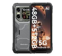 Blackview XPLORE 1 Rugged Smartphone, 6,78″ 2.4K 120 Hz Dual Display, 48GB RAM + 512GB (erweiterabile 2TB), 64+50MP + 20MP Night Vision, IP68/IP69K/MIL-STD-810H/NFC/GPS, 2 anni di garanzia, Nero