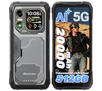 Blackview Xplore 1 5G Rugged Smartphone con Display Secondario, 20000mAh, Dimensity 7050 Telefono Indistruttibile, Android 15, 48GB+512GB/2TB 50MP+64MP+20MP Notturna, 6,78" 120Hz,170lm torcia/NFC/AI
