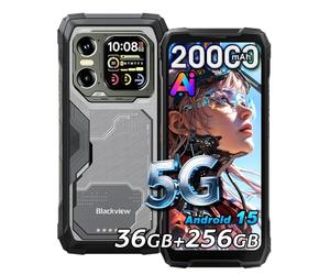 Blackview XPLORE 1 Android 15 Rugged Smartphone 5G, 36GB+256GB/2TB Telefono Robusto 20000mAh, 64MP+50MP AI Camera, 6.78" FHD+ Doppio Display, Dual 5G Cellulari Resistente IP68, 4G/NFC/OTG/GPS, Arancia