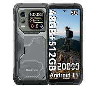 Blackview Xplore 1 Pro 16GB 512GB 6.78" IPS 120Hz 5G Dual SIM Batteria 20000mAh NFC IP68 Android 15 Nero