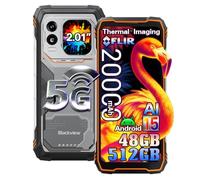 Blackview Xplore 1 Pro 5G Rugged Smartphone Termocamera, 48GB+512GB/2TB Android 15 Telefono Robusto 20000mAh, 64MP+50MP AI Camera, 6.78" FHD+ Doppio Display, IP68/IP69K/4G/NFC/OTG/GPS/FM, Arancio